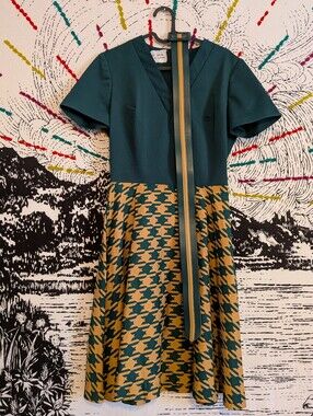 Vintage 70s Madmen Secretary Shirt Dress